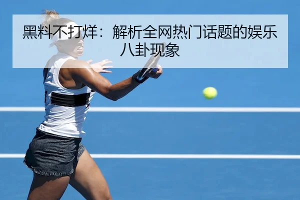 黑料不打烊：解析全网热门话题的娱乐八卦现象